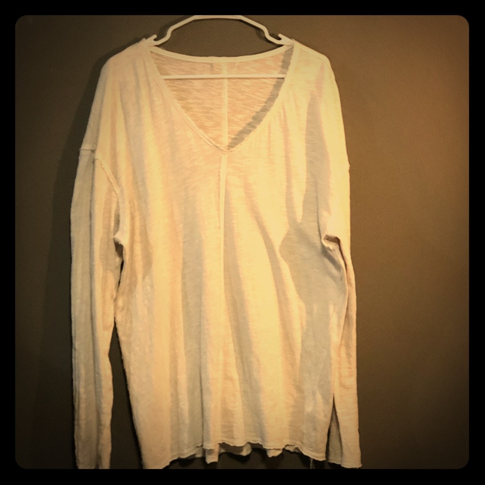 Deep V Neck Long Sleeve